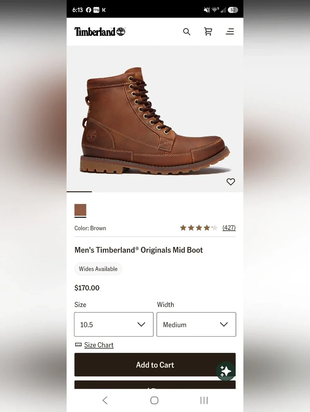 Men's Brown Lace-Up Work Boots